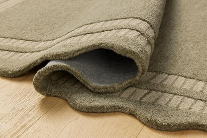 Loloi Chris Loves Julia Scottie Collection SCO-01 Olive/Pebble 3'-6" x 5'-6", .87" Pile Height, Accent Rug