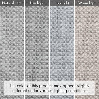 Madison Park Galen Cordless Roman Shade, 27"W x 64"H, Sheen Grey – Room Darkening, Thermal Insulated, Energy Efficient Window Blind with Subtle Sheen Basketweave Fabric for Privacy