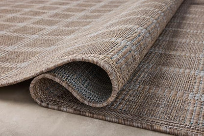 Loloi Amber Lewis Topanga Collection TOP-01 Natural/Bone 6'-7" x 9'-4" Indoor/Outdoor Area Rug