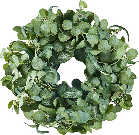 VEVOR 26" Eucalyptus Wreath for Front Door, Artificial Spring Greenery Wreath with Berries - All-Season Indoor Outdoor Farmhouse Decor for Wall, Window, Home, Festival