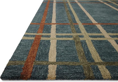 Loloi Magnolia Home by Joanna Gaines Waylon Collection WAY-01 Denim/Multi 3'-6" x 5'-6" Accent Rug