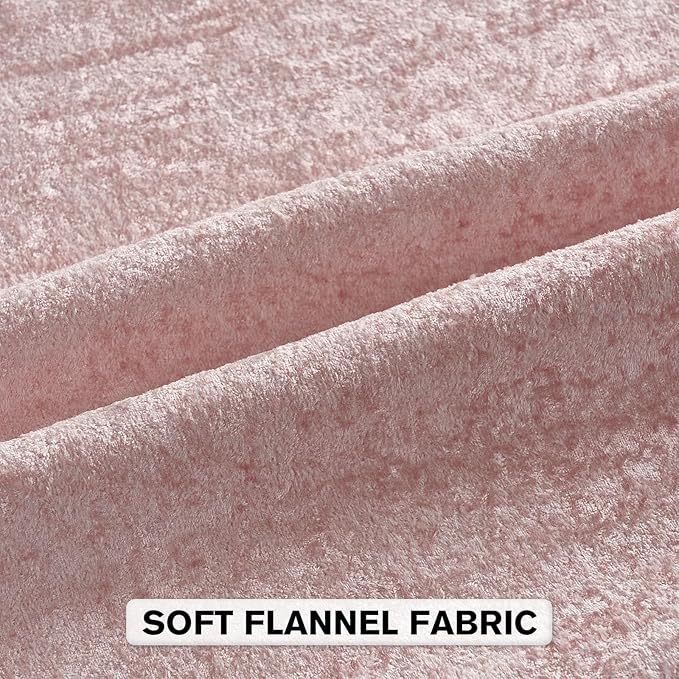 FUTEI Pink Flannel Throw Pillow Covers 16x16 Inch Set of 2,Soft Dimensional Textured Cushion Cases,Modern Home Decor for Couch Living Room