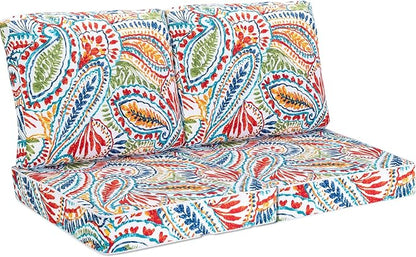 JMGBird Outdoor Cushion Tufted Pillow, Deep Seat Outdoor Chair Cushion 22"x22" Patio Cushions for Outdoor Furniture