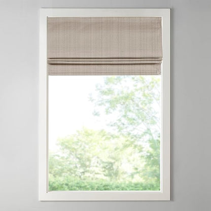Madison Park Galen Cordless Roman Shade, 23"W x 64"H, Sheen Taupe – Room Darkening, Thermal Insulated, Energy Efficient Window Blind with Subtle Sheen Basketweave Fabric for Privacy