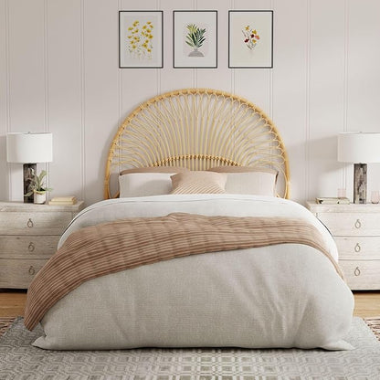 KOUBOO Rattan Loop Headboard, California King, Natural
