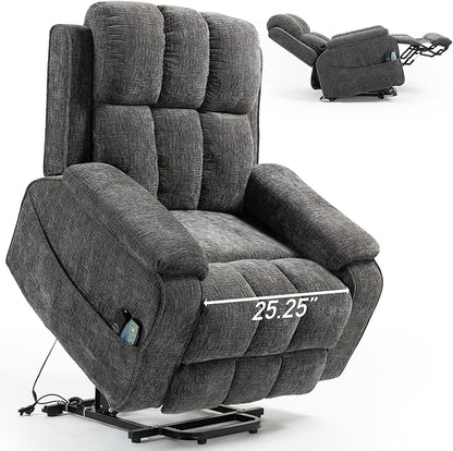 Lazy Boy Recliner Chair, Postoperative Recovery，Retractable 23'' Extra-Long Leg Support Lift Chair Hold up to 400lb，25.5'' Oversized Recliner seat for Big and Tall