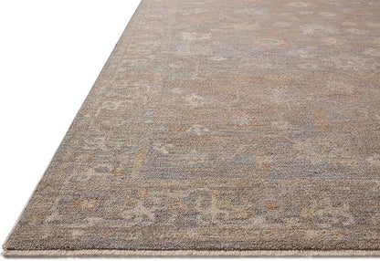 Loloi Chris Loves Julia Louisa Collection LOI-01 Stone/Multi 9'-6" x 9'-6", .38" Pile Height, Round Area Rug