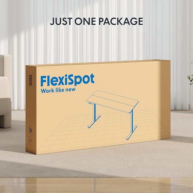 FLEXISPOT Standing Desk Electric Height Adjustable Desk with 40 x 24 Inch Splice Board, Home Office Computer Workstation, Black Top + Black Frame