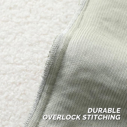 FUTEI Sage Green Throw Pillow Covers 26x26 Inch Set of 2,Furry Faux Fur Teddy Boucle Textured Cushion Covers,Soft Fluffy Decorative Euro Pillow Shams,Home Decor for Couch Bed Living Room Office Car