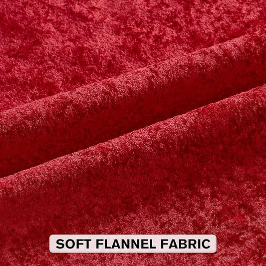 FUTEI Christmas Red Flannel Throw Pillow Covers 24x24 Inch Set of 2,Soft Dimensional TextuChristmas Red European Cushion Cases,Modern Home Decor for Couch Living Room