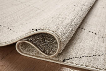 Loloi Darby Collection DAR-03 Sand/Charcoal 6'-7" x 9'-3" Area Rug