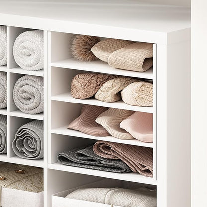 Furinno Cubicle Cube Insert, 3-Shelf Cube Organizer, Fits into Extra Thick Cubes, for Organizers and Storage, White (Does not fit IKEA Kallax Shelving)