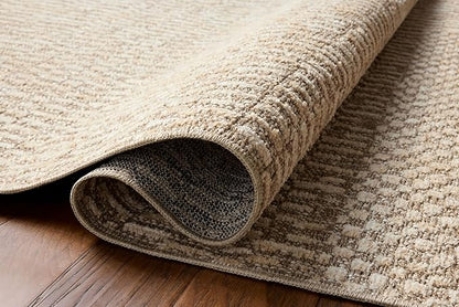Loloi Amber Lewis Bexley Collection BEX-01 Natural/Birch 6'-6" x 9'-3" Area Rug Neutral, Textured, Living, Bedroom, Dining, Carpet