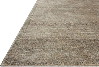 Loloi Amber Lewis Cambria Collection CBR-01 Ash/Bark 2'-6" x 7'-6" Runner Rug Jute, Neutral, Vintage Style, Antique Tone, Living, Bedroom, Dining, Carpet