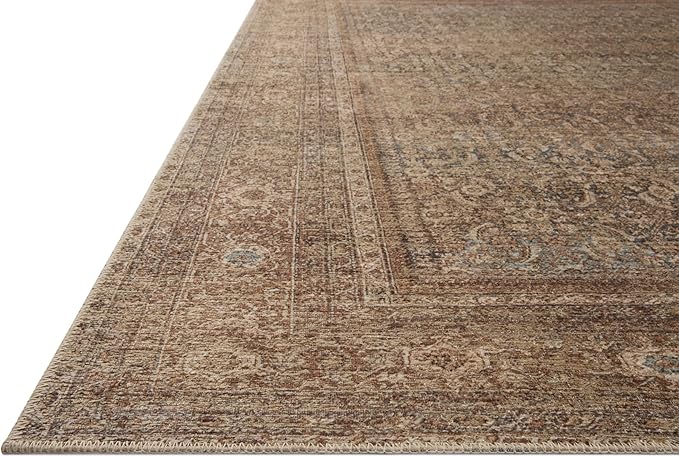 Loloi Amber Lewis Cambria Collection CBR-07 Ocean/Bark 3'-6" x 5'-6" Accent Rug Jute, Neutral, Vintage Style, Antique Tone, Living, Bedroom, Dining, Carpet