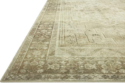 Loloi Magnolia Home by Joanna Gaines Banks Collection BAN-06 Natural/Granite 2'-3" x 3'-9" .13" Pile Height, Machine Washable, Accent Rug