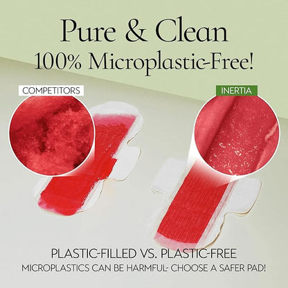 INERTIA The Prism Red – Truly Organic, Ultra Thin & Leak-Proof Korean Cotton Pads with Wings | Regular Absorbency | Hypoallergenic, Super Absorbent, Chlorine-Free & Fragrance-Free (40 Count)