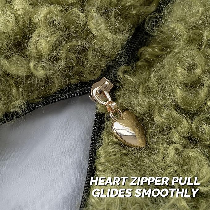 FUTEI Olive Green Decorative Throw Pillow Covers 16x16 Inch Set of 2,Soft Fluffy Faux Wool Fur Boucle Textured Cushion Case,Modern Home Decor for Couch Bed Living Room Office