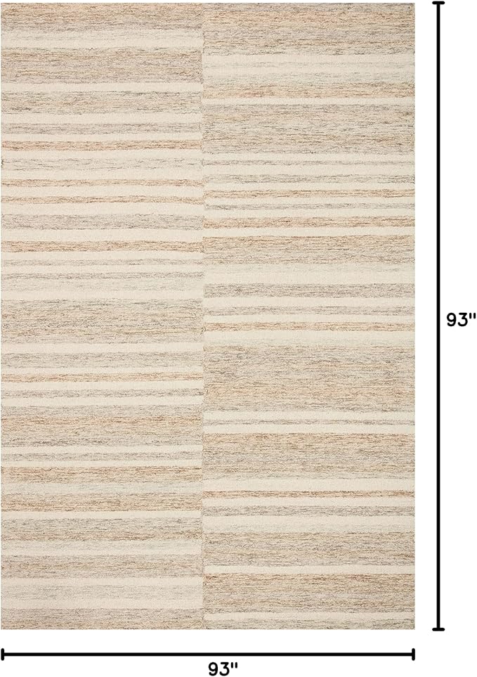 Loloi Chris Loves Julia Chris Collection CHR-03 Ivory/Clay 7'-9'' x 7'-9'' Square, .50" Pile Height, Area Rug