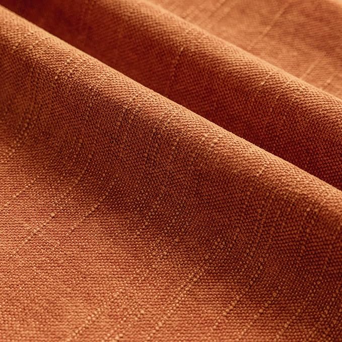 Foindtower Pack of 2 Soft Textured Chenille Throw Decorative Pillow Covers Square Accent Solid Cushion Cover Cozy Neutral Farmhouse Pillow Case for Couch Sofa Bedroom Living Room 24x24 Inch,Orange