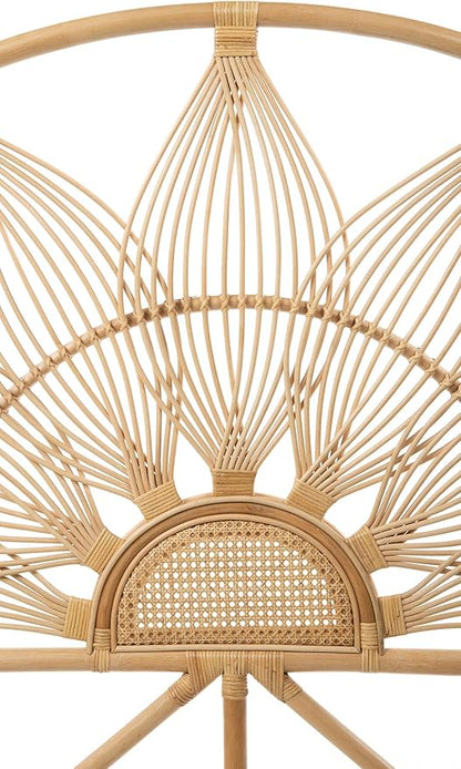 Kouboo Sunflower Rattan California King Headboard Bedroom Bedroom Furniture Headboard California King Size Tropical Decor Bohemian Decor Natural