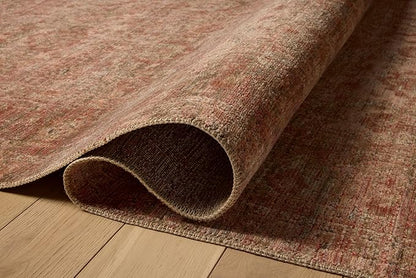 Loloi Amber Lewis Molly Collection MOL-09 Brick/Bark 6'-7" x 9'-2" Low Pile Area Rug