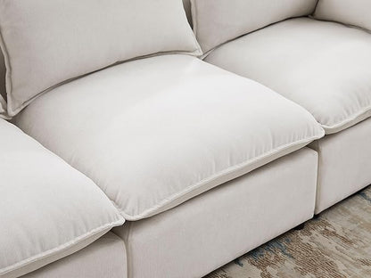 VANOMi Modular Sectional Sofa, 6 Seater Sectional Sofa Modular Sectional Couch for Living Room, V Shape Sofa