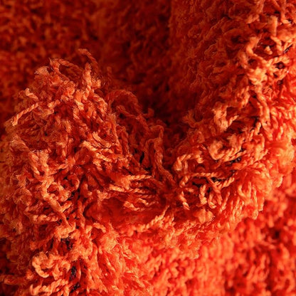 Unique Loom Solid Shag Collection Area Rug (3' 3" x 5' 3" Oval, Tiger Orange)