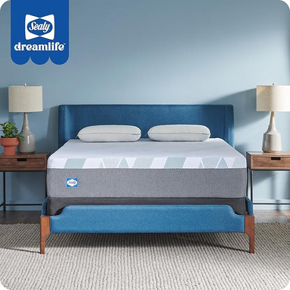 Sealy Dreamlife 12” Hybrid Mattress-in-a-Box, Twin, SealyComfort Gel Memory Foam, SealyResponsive Encased Coils, Surface-Guard Technology