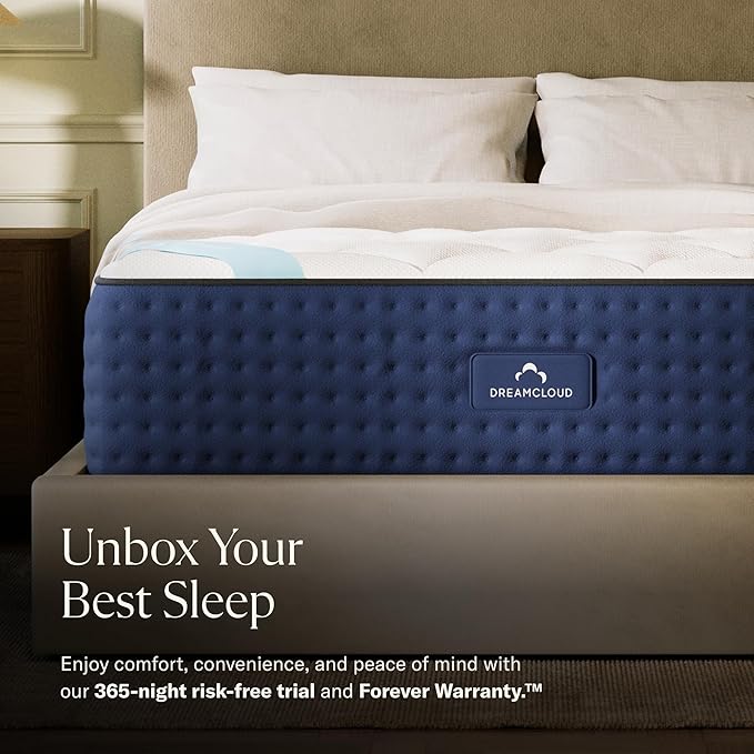 DreamCloud Premier 13" Twin Mattress - Luxury Gel Memory Foam - 365 Night Trial - Premium Pressure-Relieving Layers - Forever Warranty - CertiPUR-US® Certified