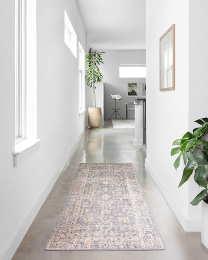 Loloi Skye Collection SKY-01 Grey/Apricot 2'-0" x 5'-0" Accent Rug