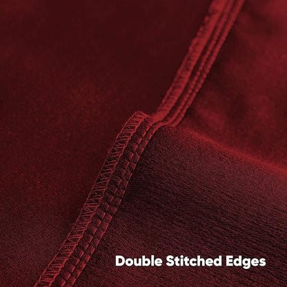 FUTEI Christmas Red Chenille Decorative Throw Pillow Covers 22x22 Inch Set of 2,Soft Cozy Faux Linen Textured Cushion Case,Farmhouse Home Decor for Couch Living Room
