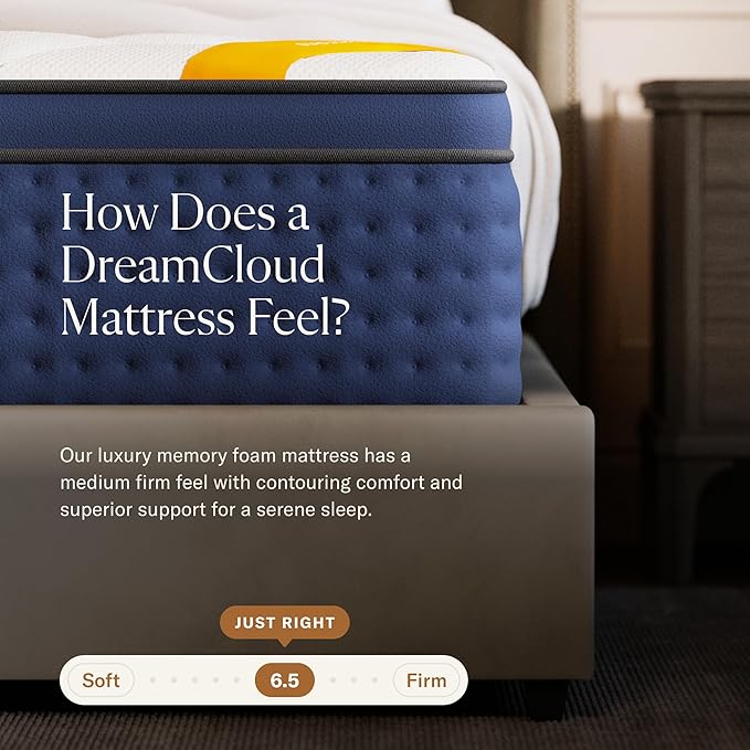DreamCloud Premier Rest 14" Cal King Mattress - Luxury Gel Memory Foam - 365 Night Trial - Premium Pressure-Relieving Layers - Forever Warranty - CertiPUR-US® Certified