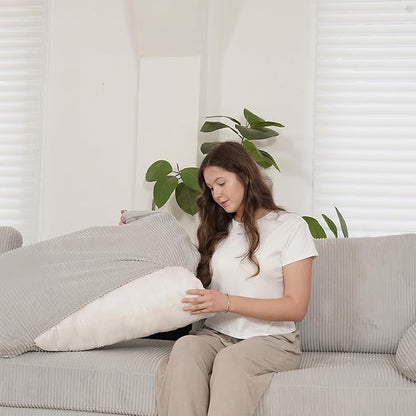 EASE MOOSE Oversized Modular Sectional Sofa, Extra Large L Shape Sectional Cloud Couch,Comfty Deep Modular Sofa with Ottoman，for Living Room