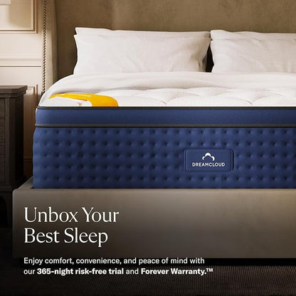 DreamCloud Premier Rest 14" Cal King Mattress - Luxury Gel Memory Foam - 365 Night Trial - Premium Pressure-Relieving Layers - Forever Warranty - CertiPUR-US® Certified