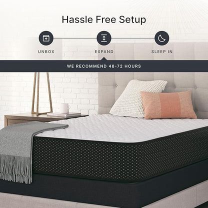 Signature Design by Ashley Limited Edition Firm 12 Inch Hybrid Mattress with Gel Memory Foam and Edge Support for Cool Sleep and Pressure Relief, Twin XL, Fiberglass Free, Mattress In A Box