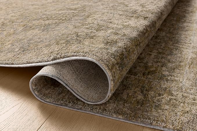 Loloi Magnolia Home by Joanna Gaines Junie Collection JUE-02 Moss/Natural 2'-7" x 10'-0", .38 Pile Height, Runner Rug
