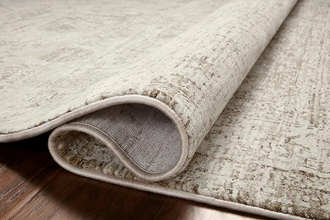 Loloi Amber Lewis Honora Collection HON-01 Ivory/Natural 6'-7" x 9'-2" Area Rug
