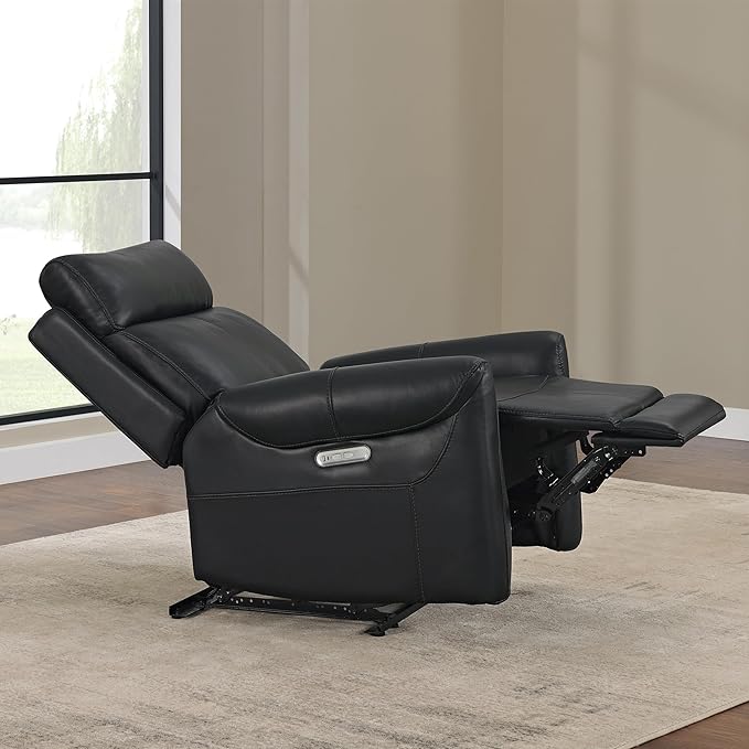 Leather Recliner Chair for Adults Wall Hugger RV Recliner with USB Charging Ports Electric Power Reclining Sofa for Living Room Home Theater Seating Bedroom