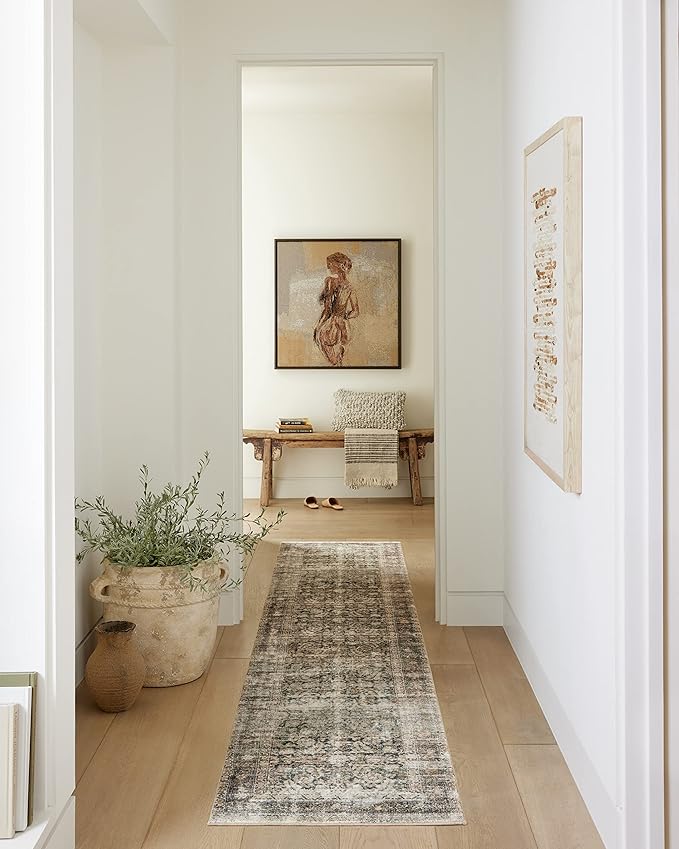 Loloi Amber Lewis Morgan Collection MOG-02 Navy/Sand 3'-6" x 5'-6" 38" Thick Accent Rug feat. CloudPile, Neutral, Room Décor, Vintage Inspired, Livingroom, Bedroom, Dining Area