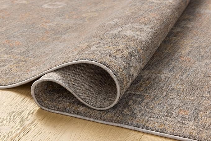 Loloi Chris Loves Julia Louisa Collection LOI-01 Stone/Multi 5'-3" x 5'-3", .38" Pile Height, Round Area Rug