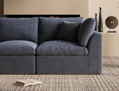 78.9" Loveseat Sofa, Cloud Boneless Couches for Living Room, Modern Modular Sectional Sofa, Oversized, Grey