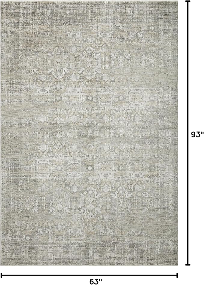 Loloi Amber Lewis Honora Collection HON-04 Grey/Beige 5'-3" x 7'-9" Area Rug