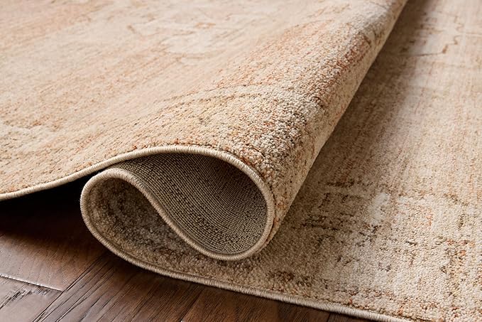 Loloi Chris Loves Julia Palma Collection PLM-02 Spice/Natural 3'-6" x 5'-6" Accent Rug Vintage Style Boho Living Room Bedroom Carpet