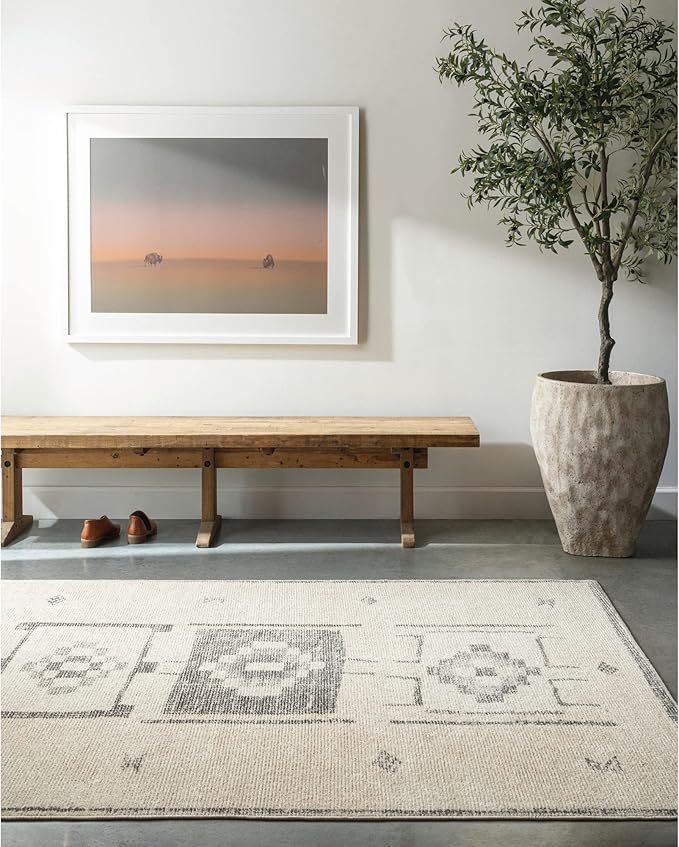 Livabliss x Becki Owens Solana Medallion Area Rug, 3'11" x 5'7", Taupe/Cream