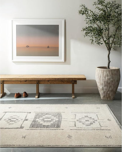 Livabliss x Becki Owens Solana Medallion Area Rug, 5'3" x 7', Taupe/Cream