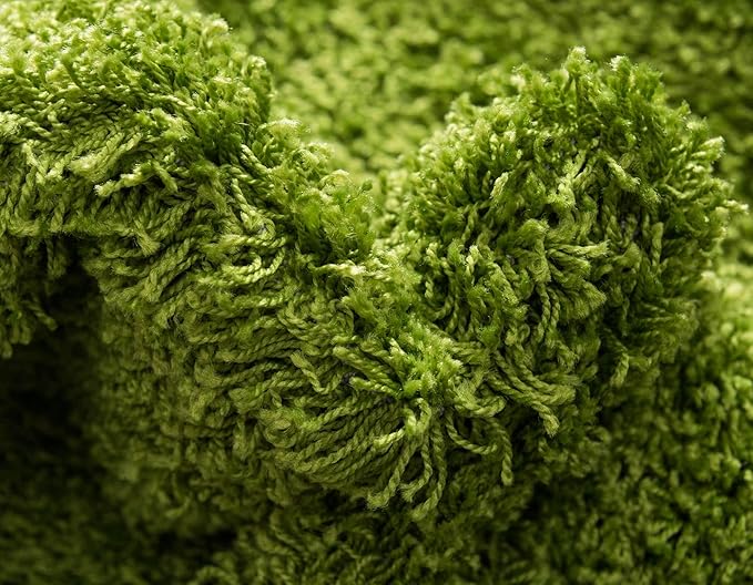 Unique Loom Solid Shag Collection Area Rug (8' Square, Grass Green)