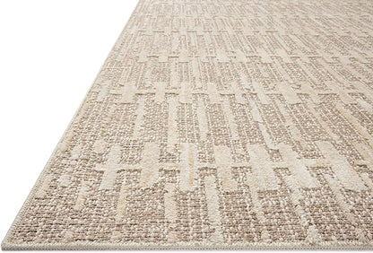 Loloi Amber Lewis Bexley Collection BEX-02 Taupe/Natural 5'-0" x 7'-6" Area Rug Neutral, Textured, Living, Bedroom, Dining, Carpet