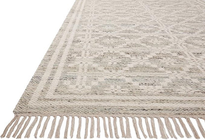 Loloi Angela Rose Rivers Collection RIV-02 Lagoon/Ivory 7'-9" x 9'-9" Reversible Area Rug