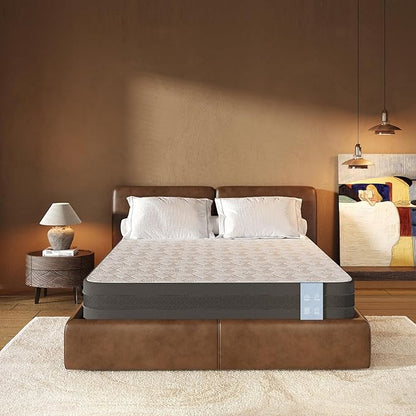 FLEXISPOT 12'' Queen Size Cooling Gel Memory Foam Mattress, Viscose from Bamboo, Medium Firm, 10-Year Warranty, Mattress-in-A-Box, Certi-PUR & Oeko-TEX Certified, Washable, Fire-Resistant.